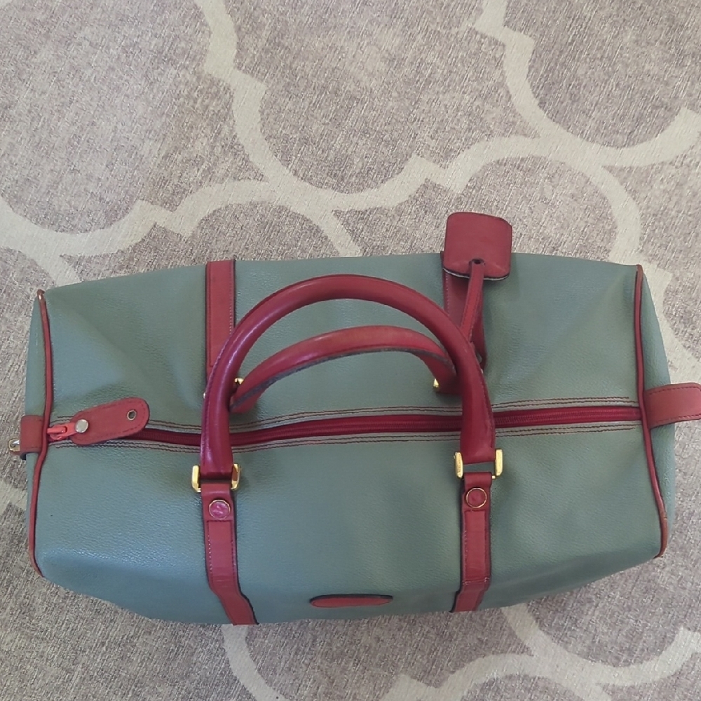 Valentino Garavani Style Green and Red Duffel Bag - Picture 4 of 17